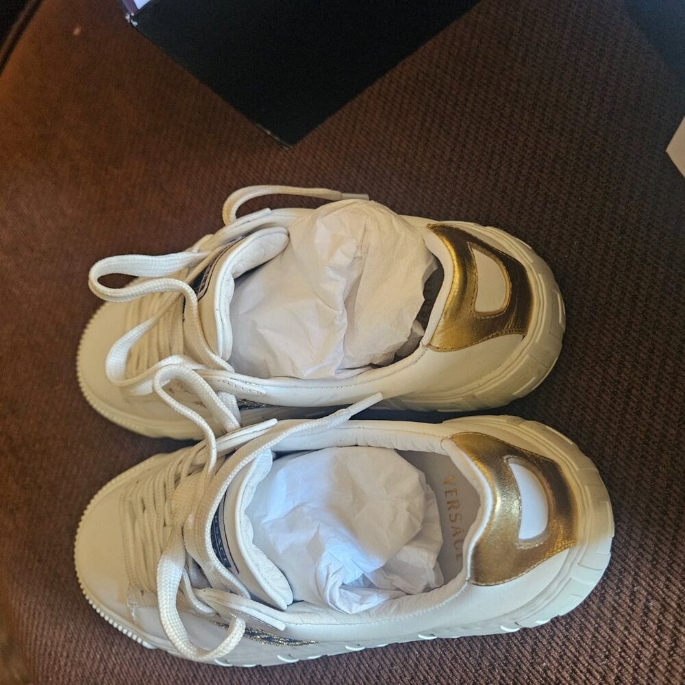 Authentic Versace Greca-Print Sneakers - image 4